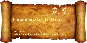 Pandureszku Indira névjegykártya